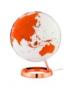 Light&Colour LCtangerine orange Design-Leuchtglobus Atmosphere Light and Color verchromt 30cm Globus modern Globe Earth